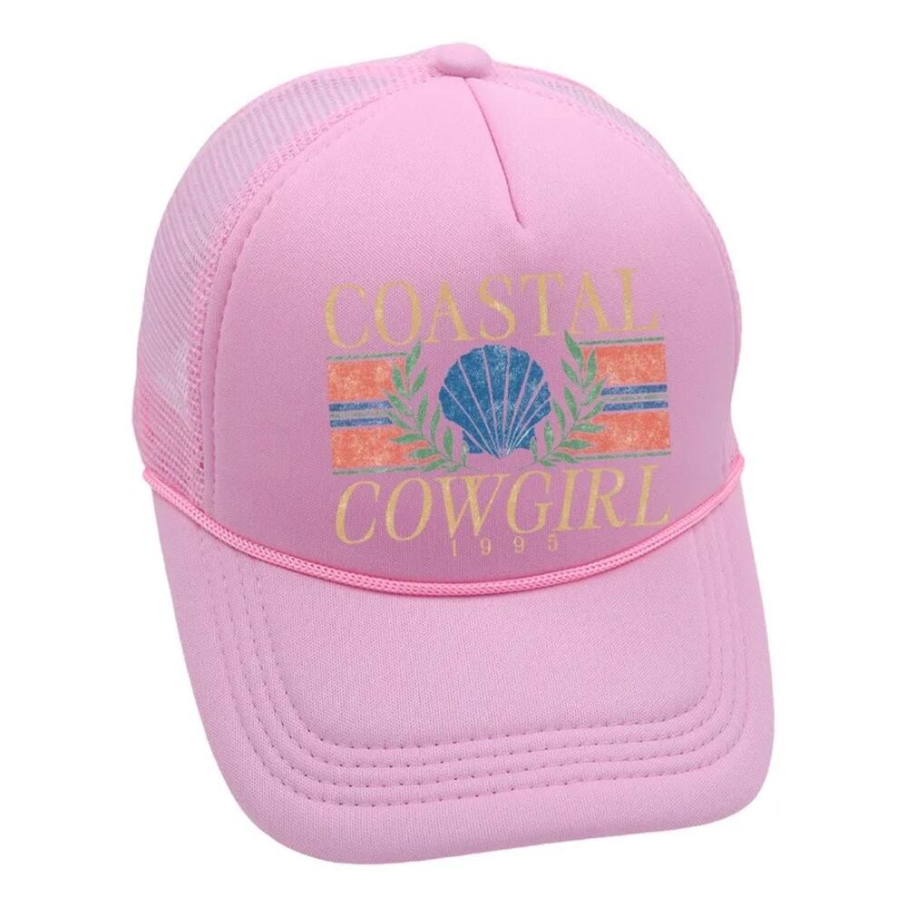 Coastal Cowgirl 1995 Pink Mesh Trucker Hat NWT